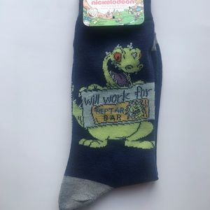 Reptar Nickelodeon Men’s Novelty Crew Socks  6-12